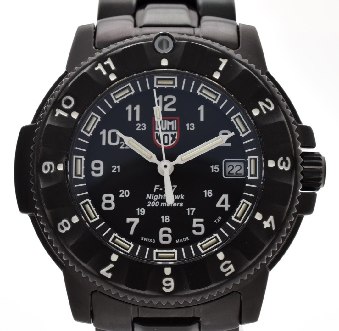 Luminox USAF Stealth F-117 Nighthawk Watch Men 44mm Date 3400 Series From Japan