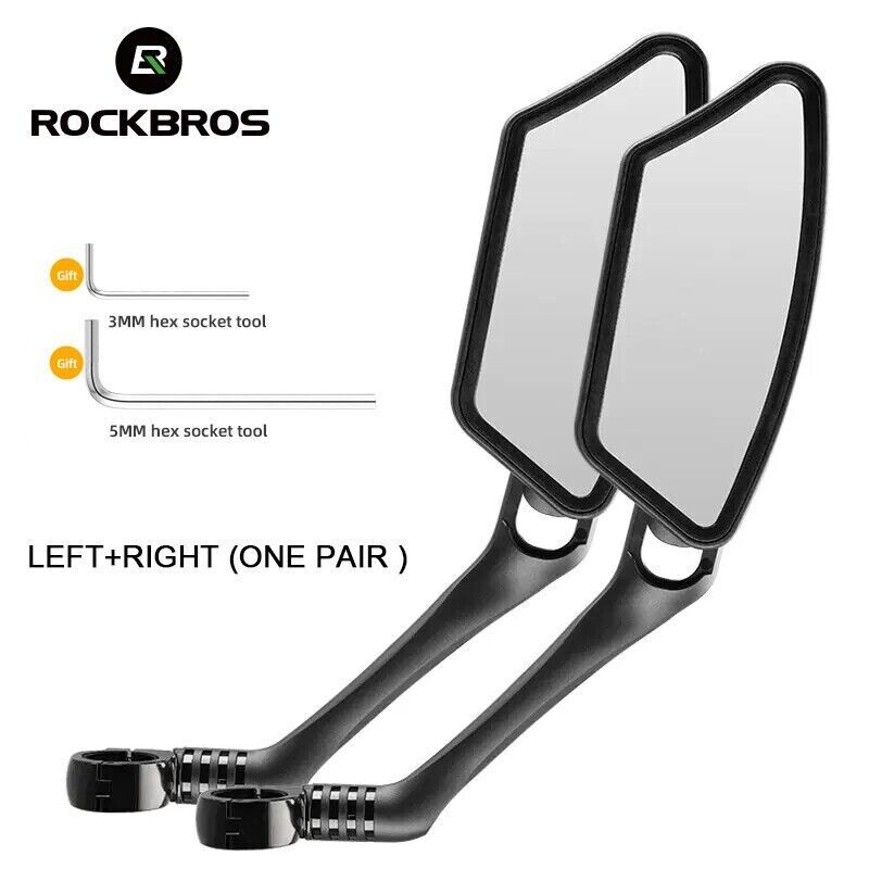 ROCKBROS 2Pcs Bike Mirror Rotaty MTB Road Handlebar Bike Rear View Glass Cycling