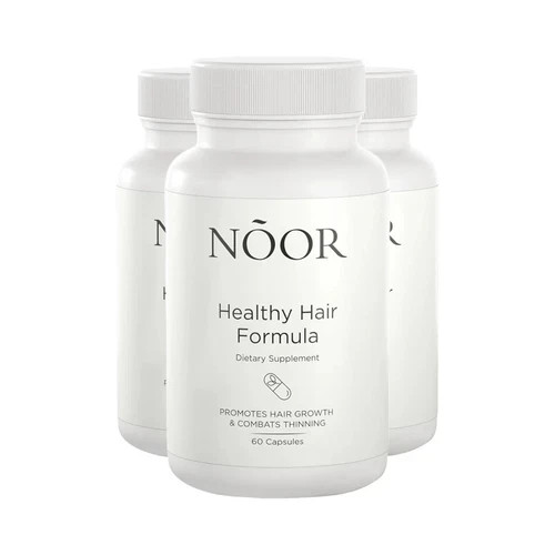 3-Pack NOOR Healthy Hair Formula - NOOR Hair Growth Support Capsules - 180 Caps