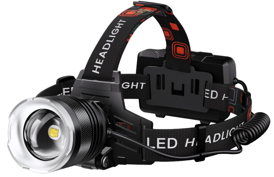 Linterna frontal LED recargable de alta luminosidad, batería de larga duración d
