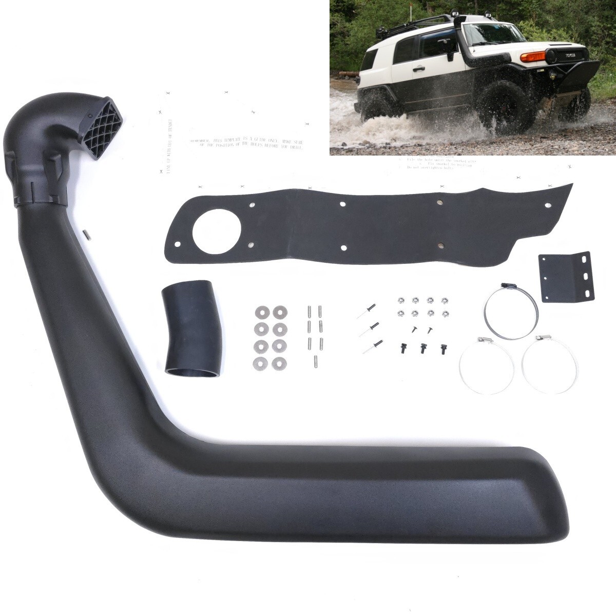 Fit 2007-2012 Toyota FJ Cruiser 1GR-FE 4.0 V6 2WD 4WD 4x4 Intake Snorkel Set
