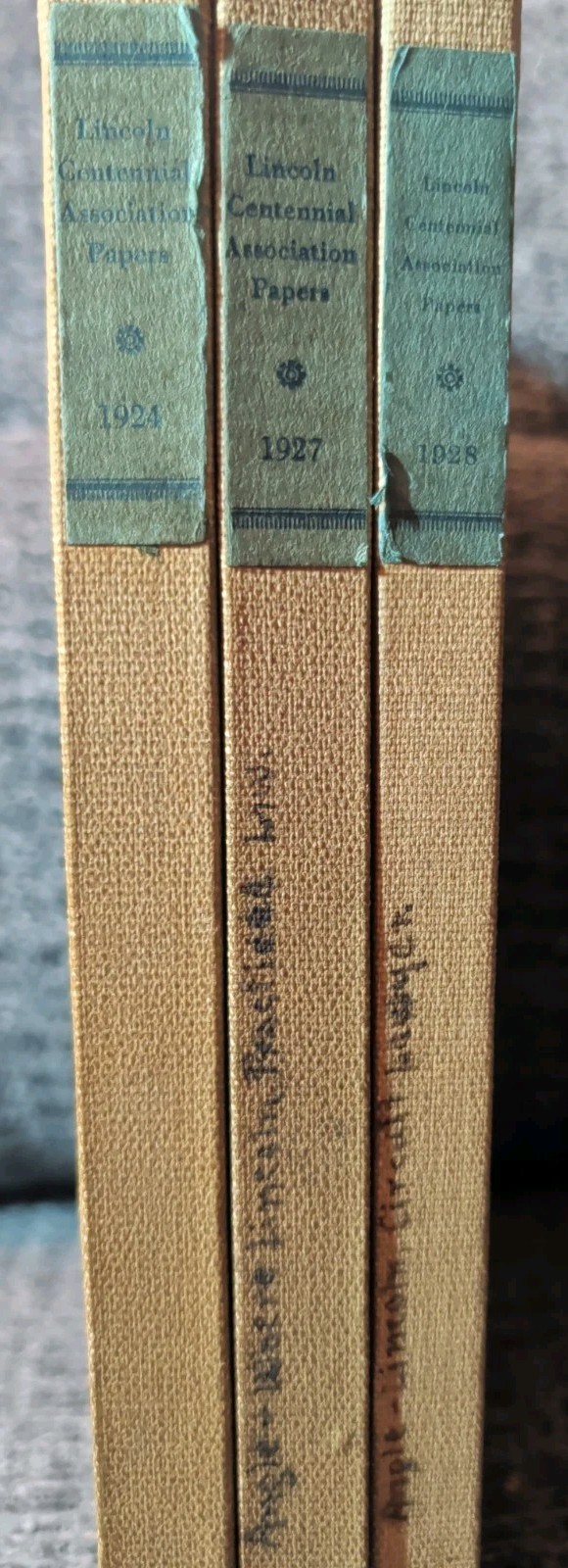 Abraham Lincoln Association Papers Books 3 Vol Lot 1924 1927 1928 Horner Signed