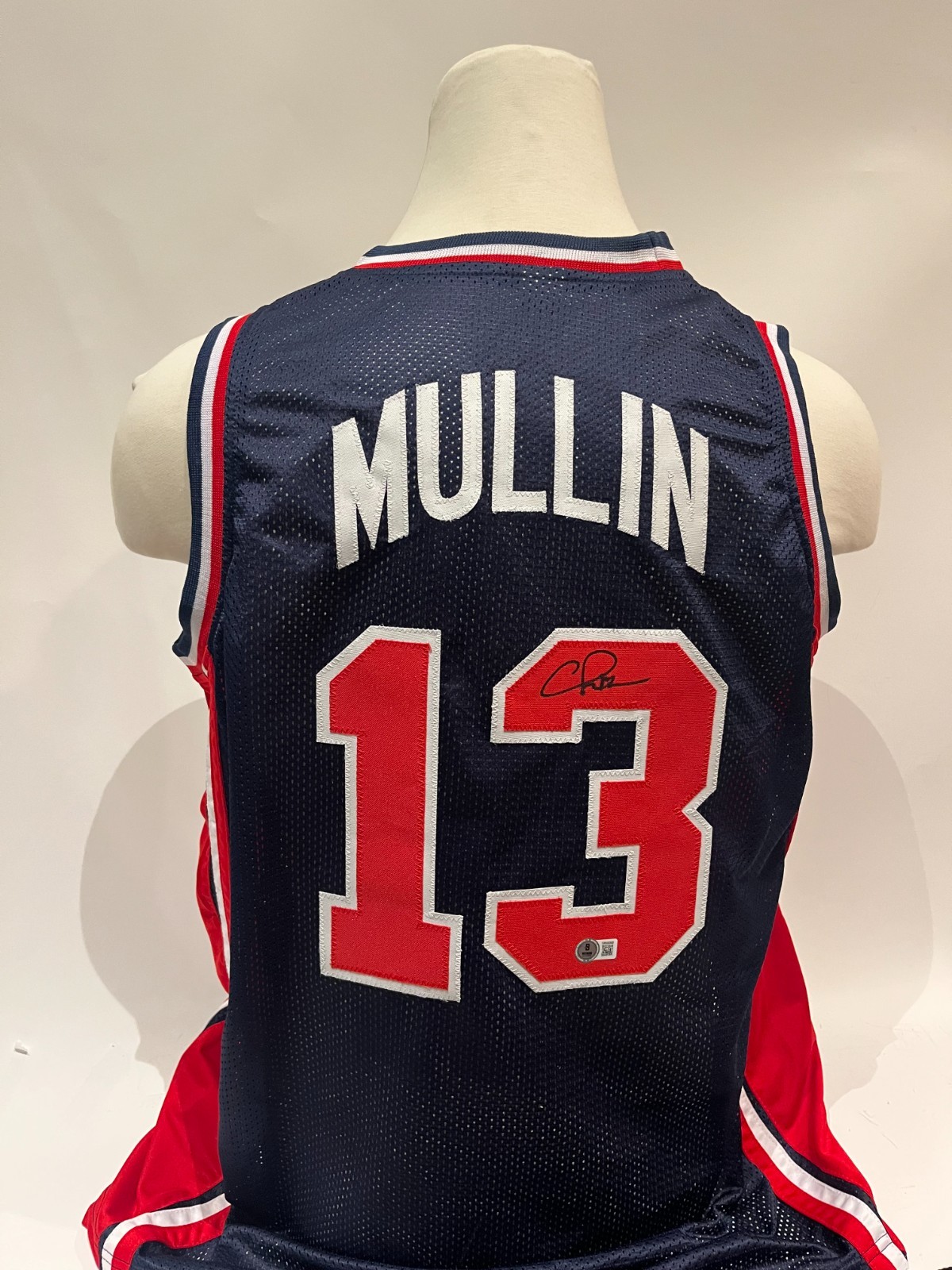Chris Mullin Autographed Custom Team USA Jersey — 1992 Dream Team | BAS COA