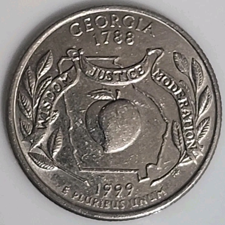 1999-D 25C U.S. State Quarter - Georgia (Error: In Cod We Trust) 1999-D 25C U.S. State Quarter - Georgia (Error: In Cod We Trust)