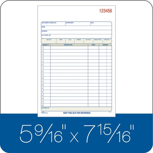 ABFTC5805 Sales/Order Book, 3-Part / 50 Pages / 50 ST/BK 25 books/box