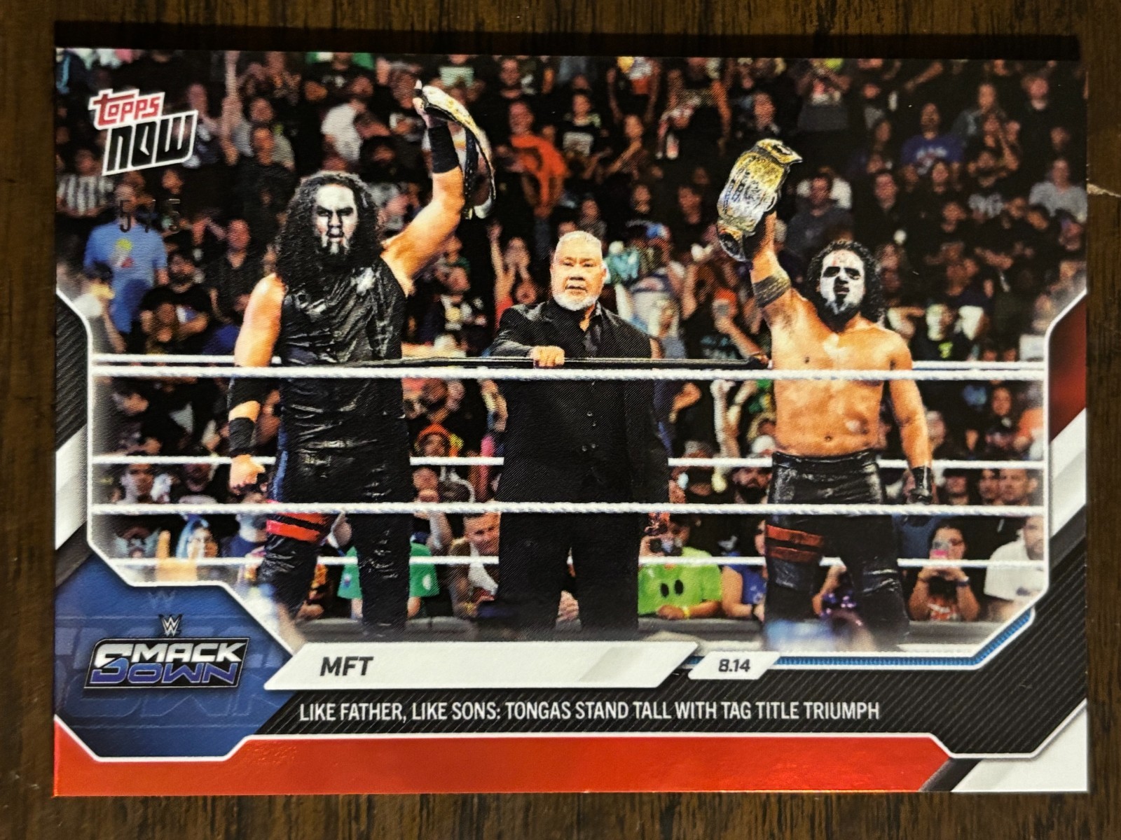 2026 Topps Now WWE #88 Talla Tonga Haku Tama Tonga MFT SmackDown RED 5/5 2026 Topps Now WWE #88 Talla Tonga Haku Tama Tonga MFT SmackDown RED 5/5