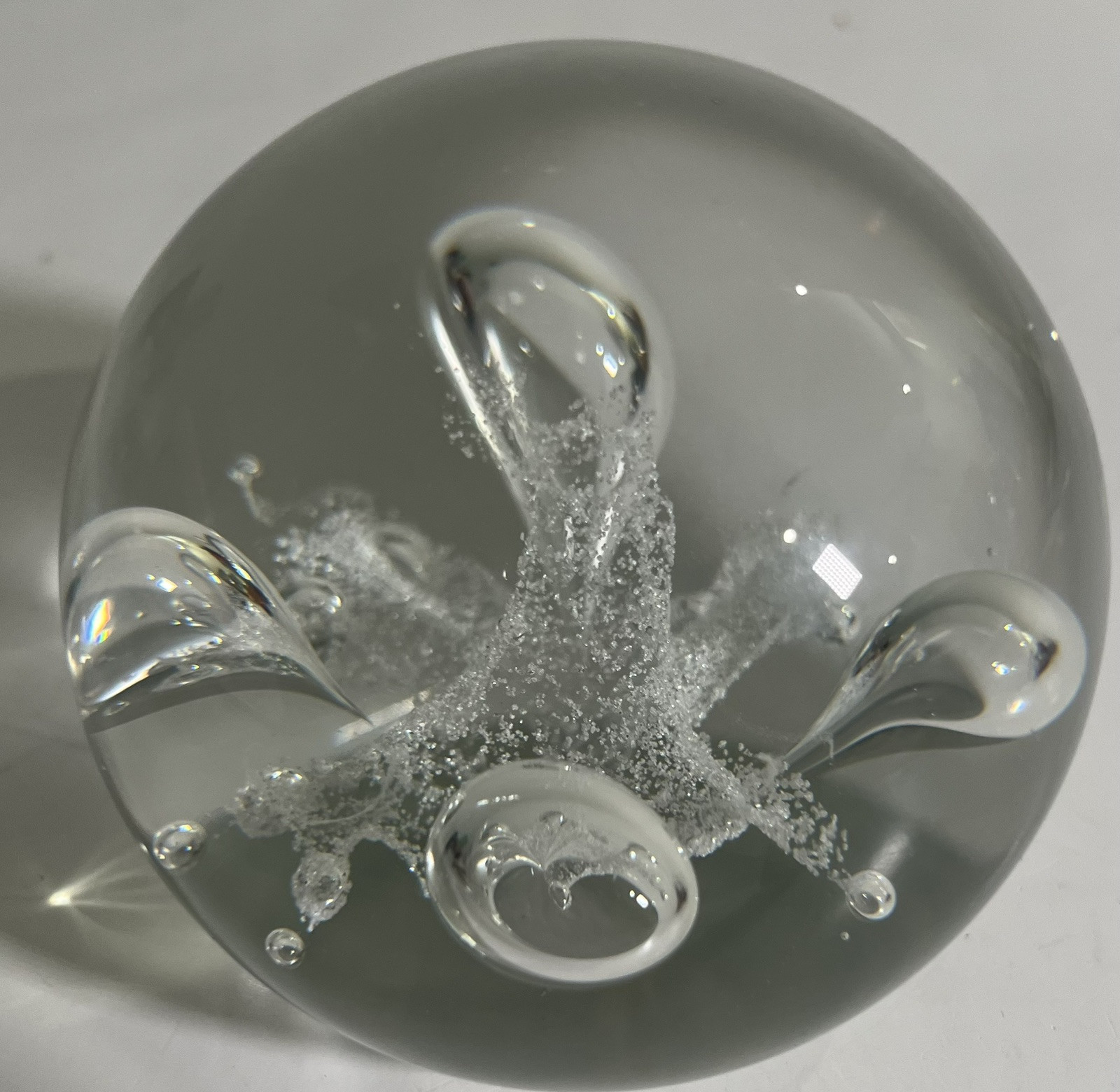 E R 1952 1977 Numbered 770 Clear Glass Paperweight Studio Art Glass E R 1952 1977 Numbered 770 Clear Glass Paperweight Studio Art Glass