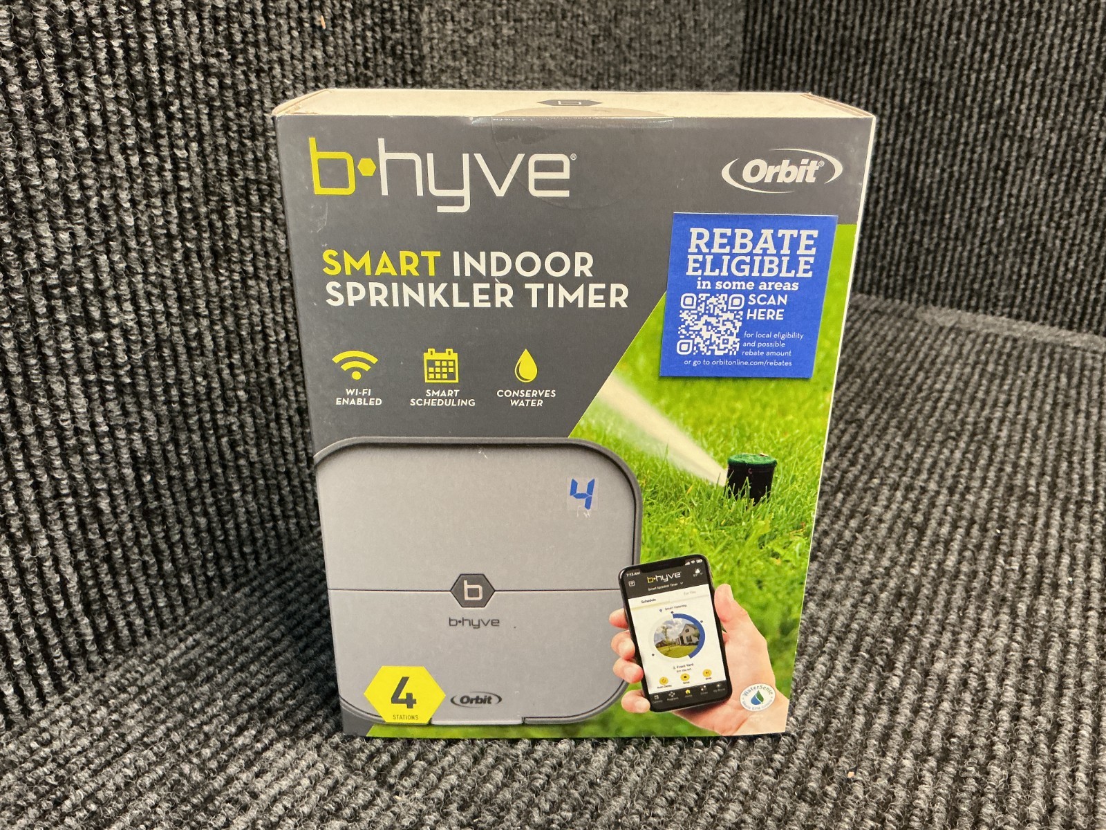 New Orbit B-hyve 4-Zone Smart Indoor Sprinkler Controller - 57915 Sealed Box