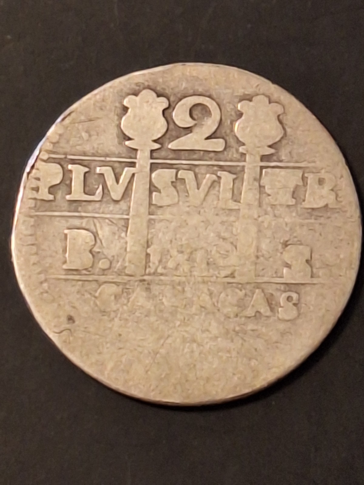 CARACAS, VENEZUELA. Ferdinand VII. Royalist Coinage. 2 Reals. 1819