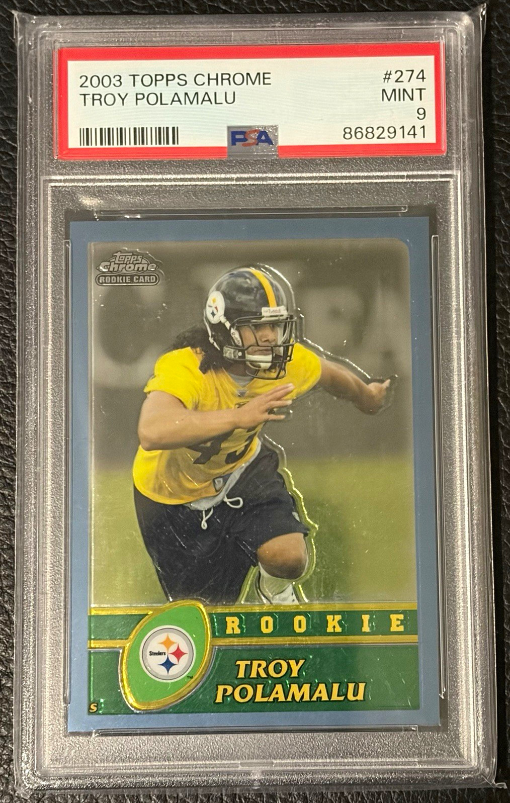 Topps 2003 Chrome Troy Polamalu RC Rookie #274 PSA 9 Mint 86829141