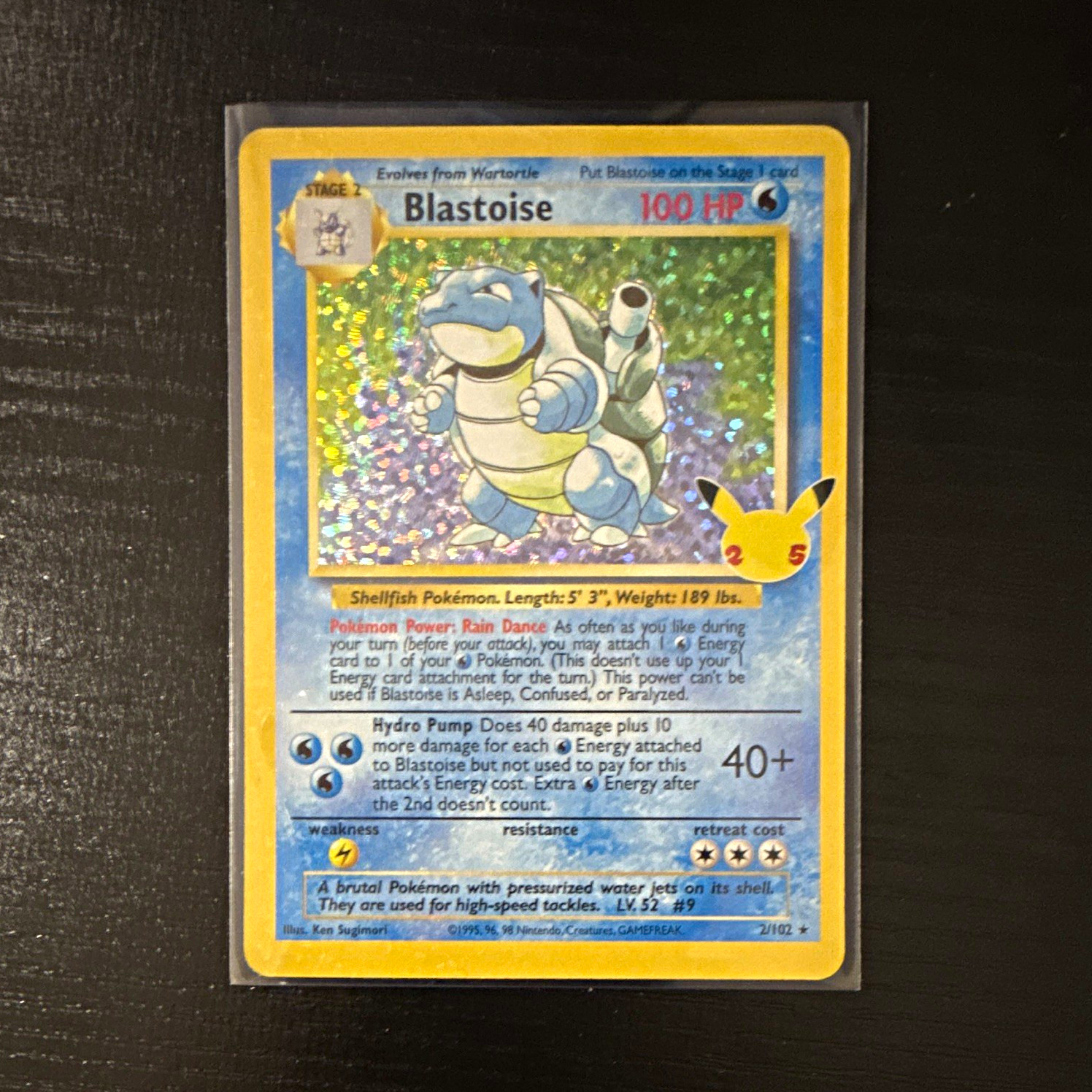 Wizards of the Coast Blastoise Base Set 2/102 Unlimited Holo EN 100HP Wizards of the Coast Blastoise Base Set 2/102 Unlimited Holo EN 100HP