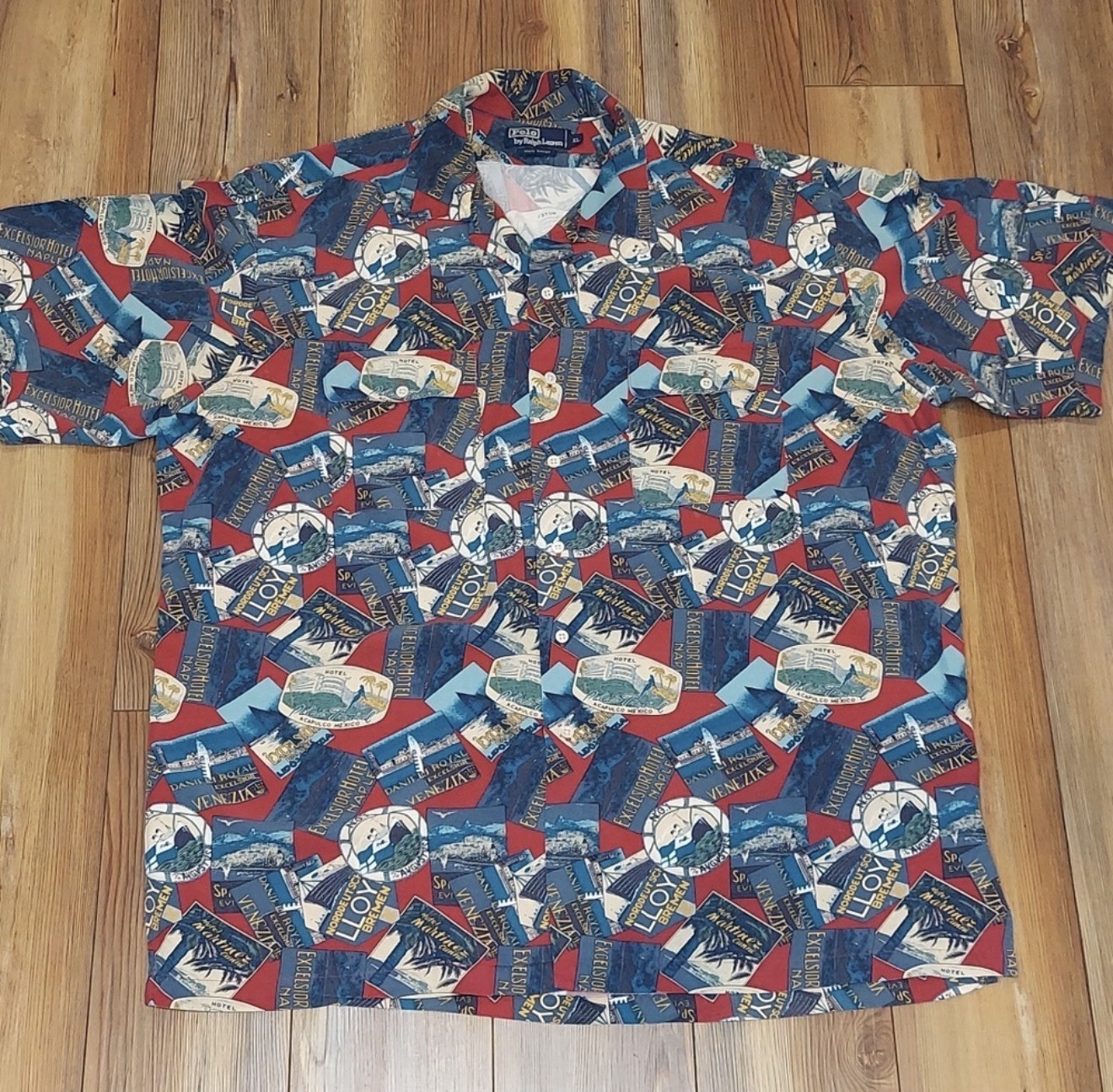 Vintage Polo Ralph Lauren Excelsior Hotel Button Down Rare Classic Fit XL