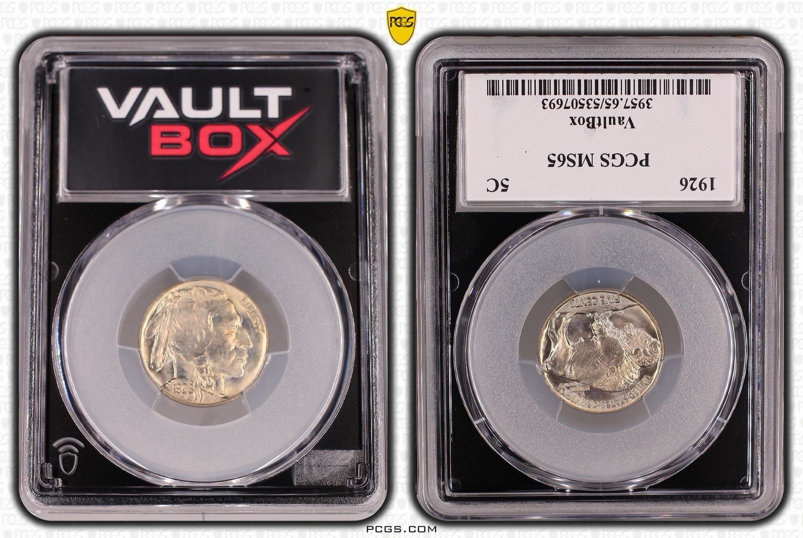 1926 Buffalo Nickel 5C PCGS MS65 - VaultBox - Beautiful Toning 🤩