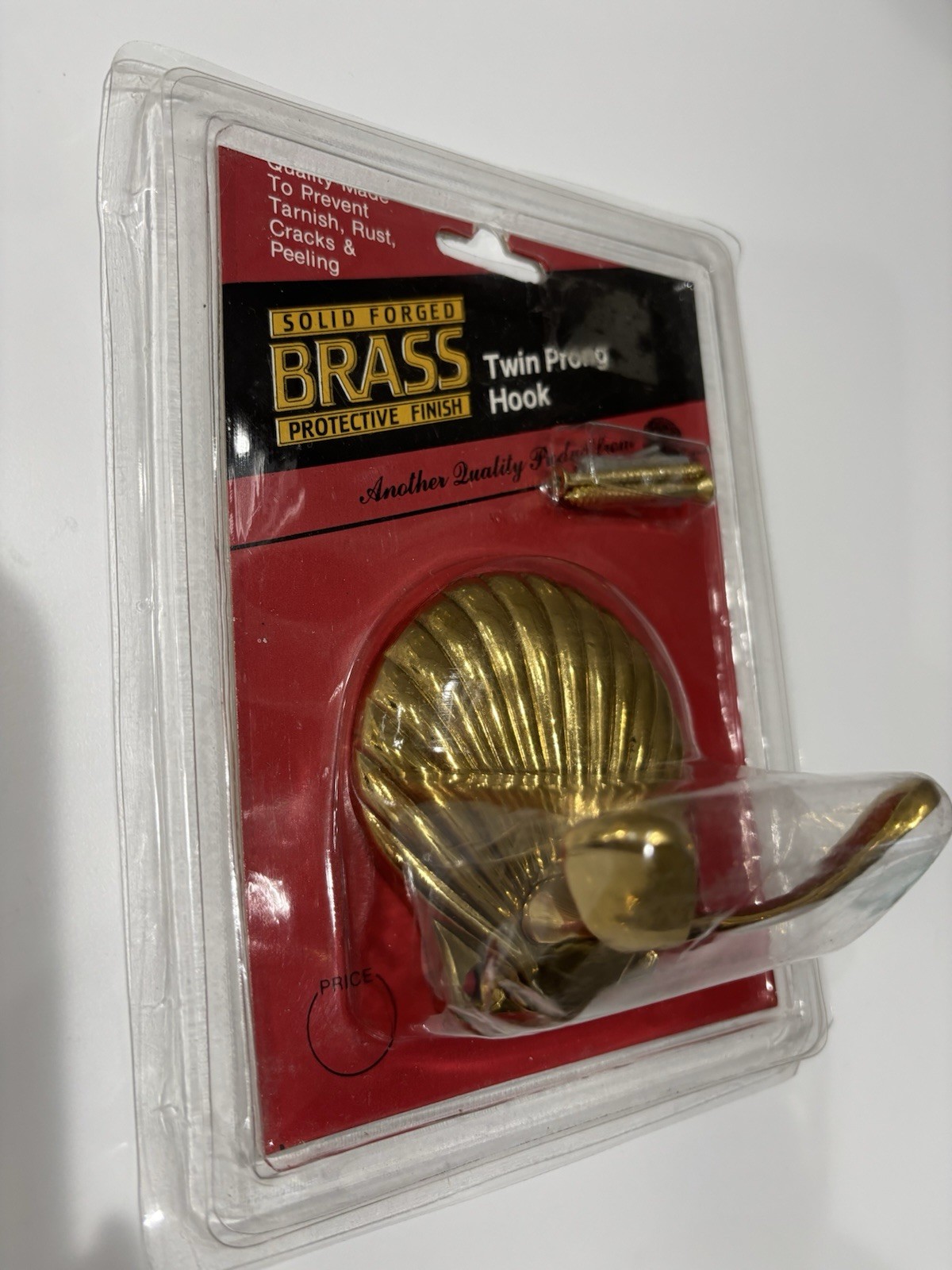 Vintage GATCO Wall Hook Solid Forged Brass Twin-prong Shell Collection Mounting Vintage GATCO Wall Hook Solid Forged Brass Twin-prong Shell Collection Mounting