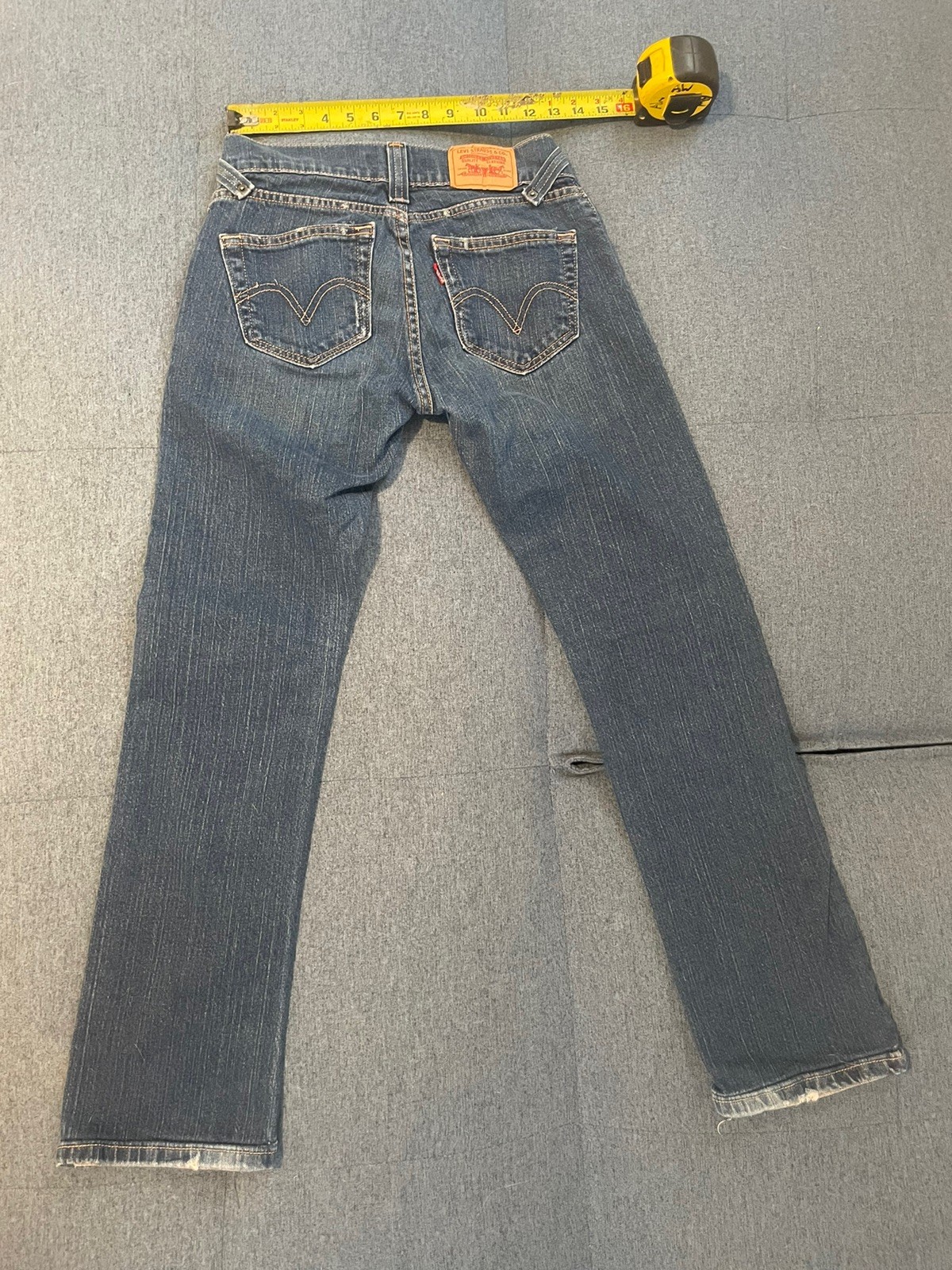Vintage 2007 Levis Slouch Straight 504 Denim Jeans Junior Size 5M Low Rise 