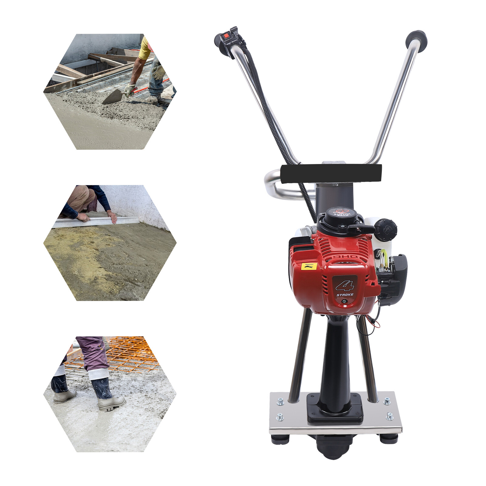 4 Stroke Gas Power Vibrating Concrete Power Screed Finishing Engine For 5m Ruler
