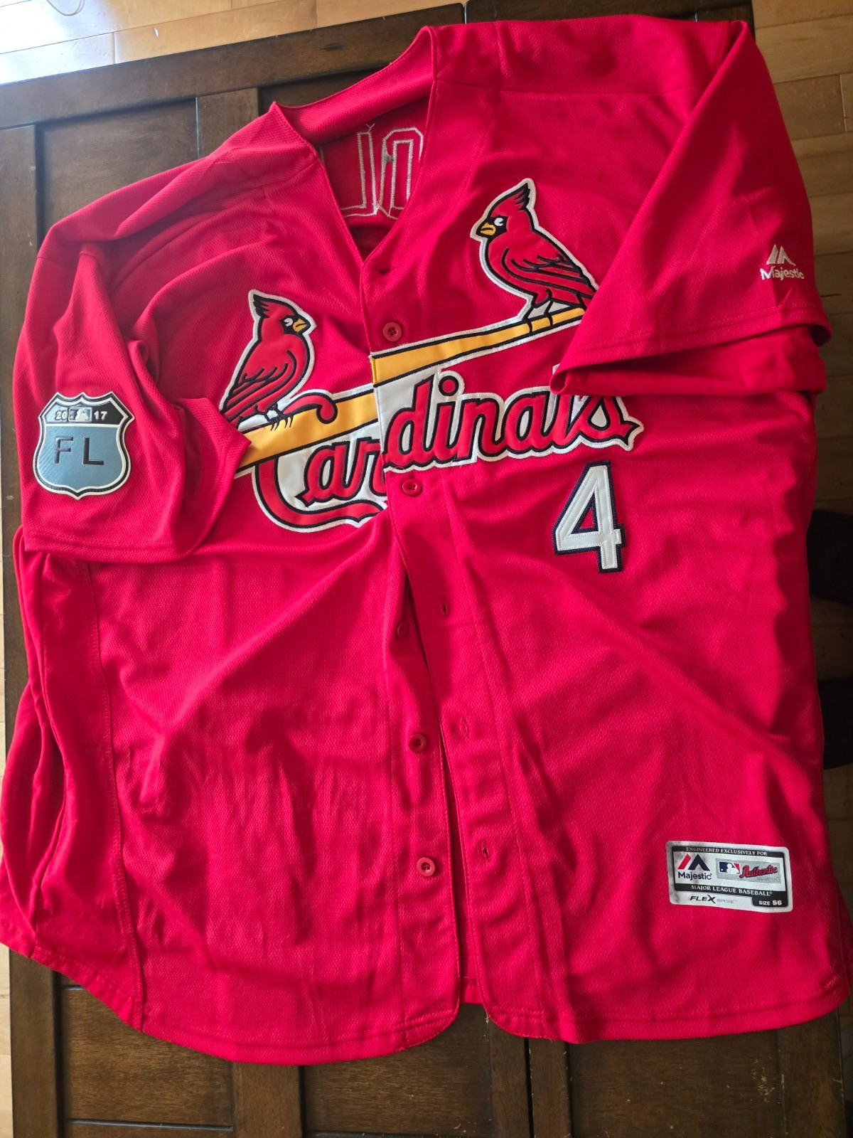 Authentic Majestic Yadier Molina 2017 Spring Training Jersey SZ 56