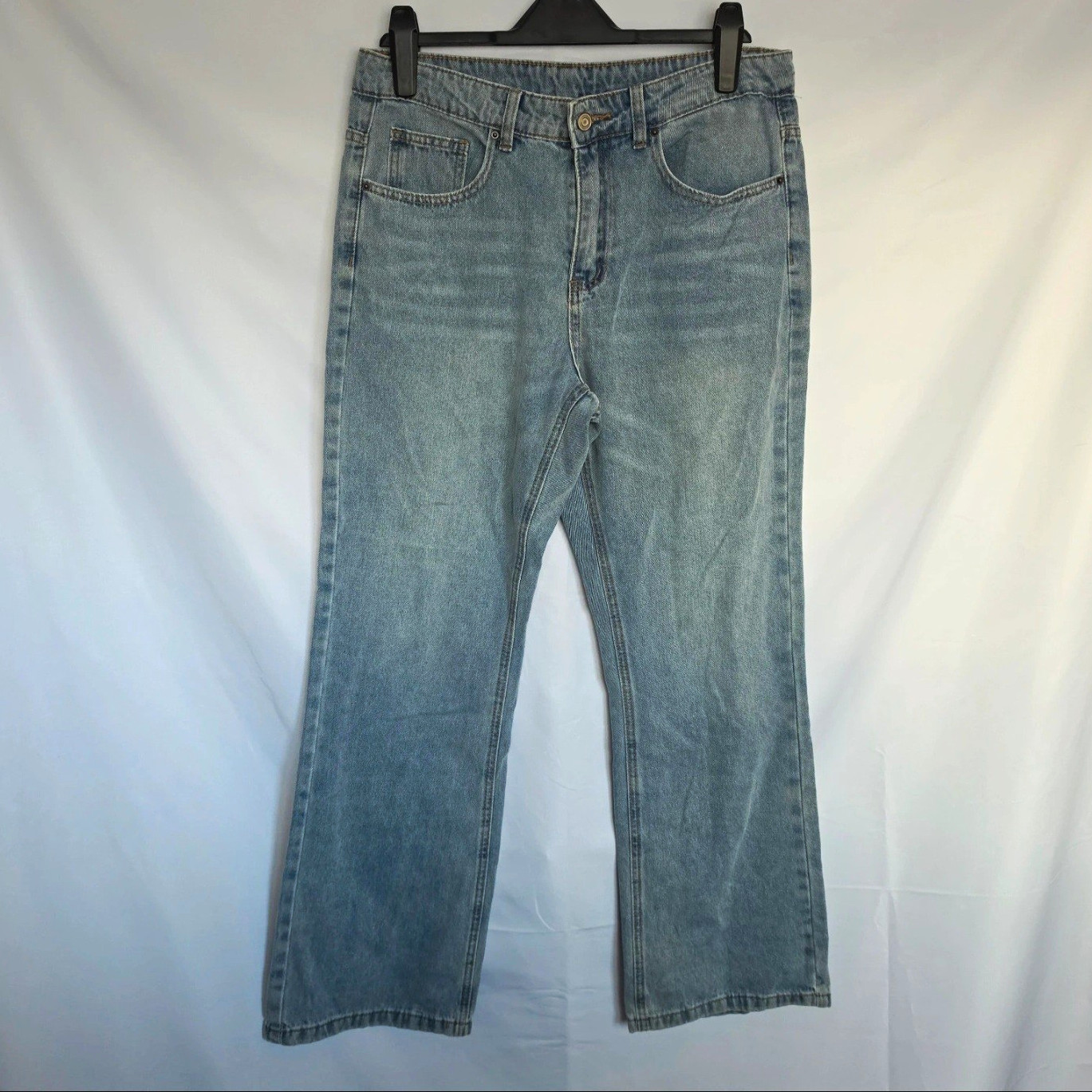 Manfinity/Shein - Men\'s Light Wash Blue Straight Leg Denim Jeans - Size S