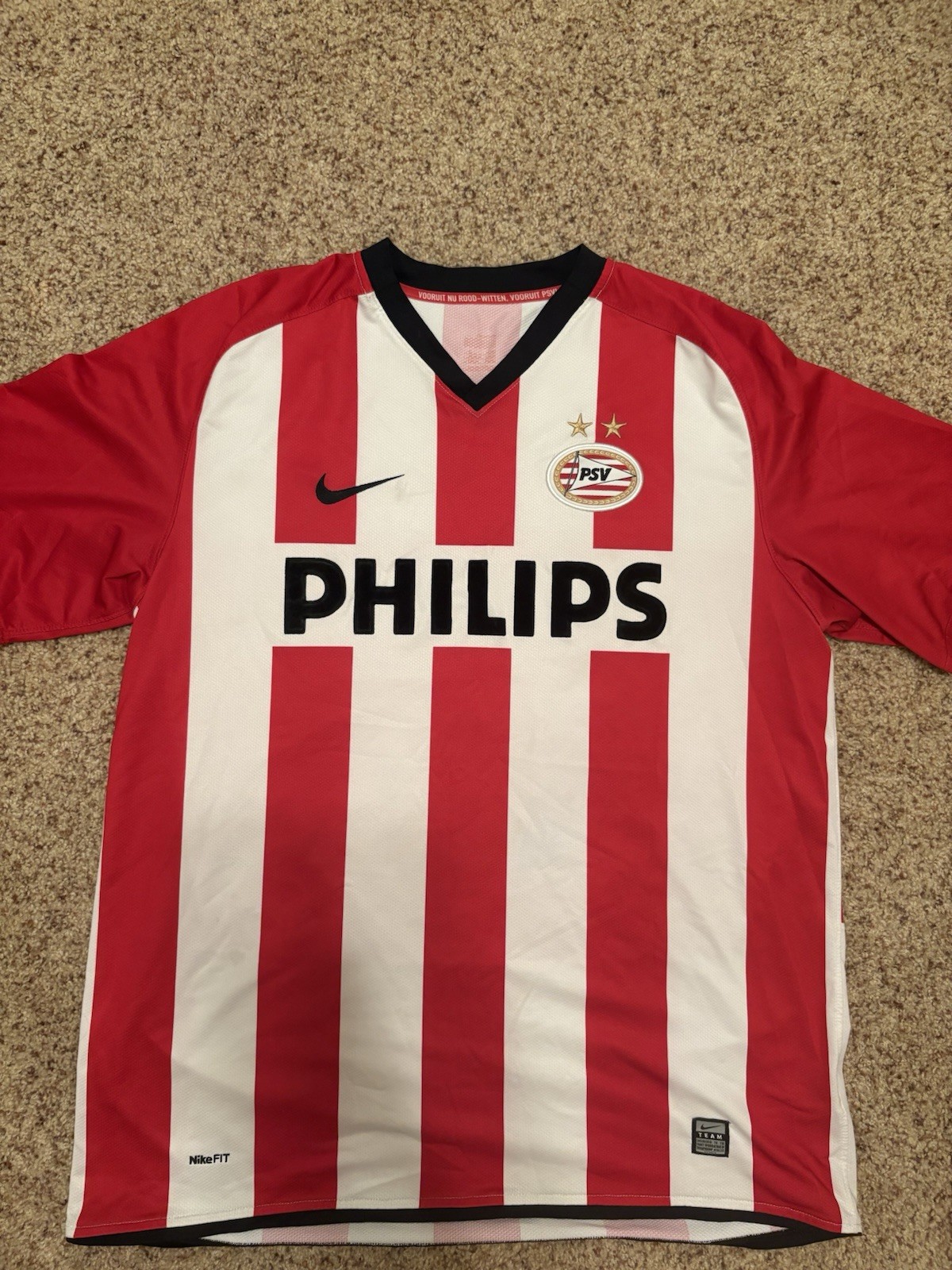 Vintage Nike PSV Eindhoven Football Jersey Mens XL Philips 2008-2009 Home