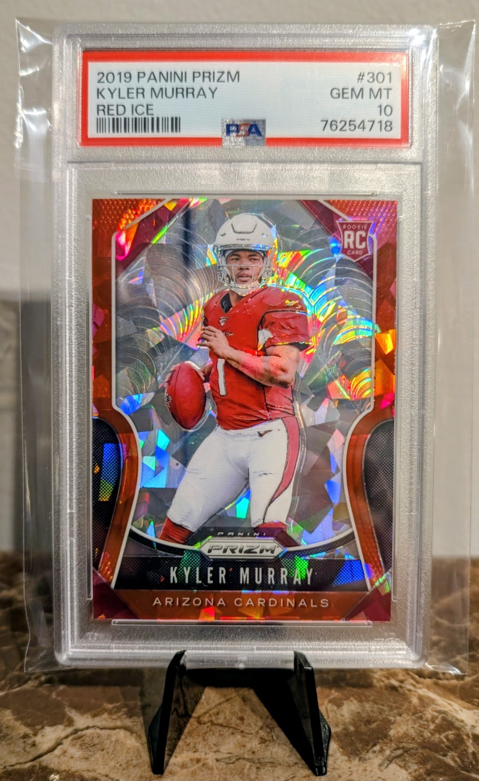 2019 Panini Prizm Kyler Murray RC Red Ice Rookie #301 Cardinals PSA 10 GEM MINT