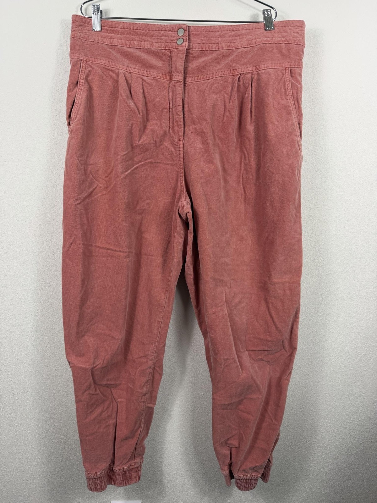 Anthropologie Pants Womens XL Pink Kalea Trouser Jogger Elastic Waist Cuffed