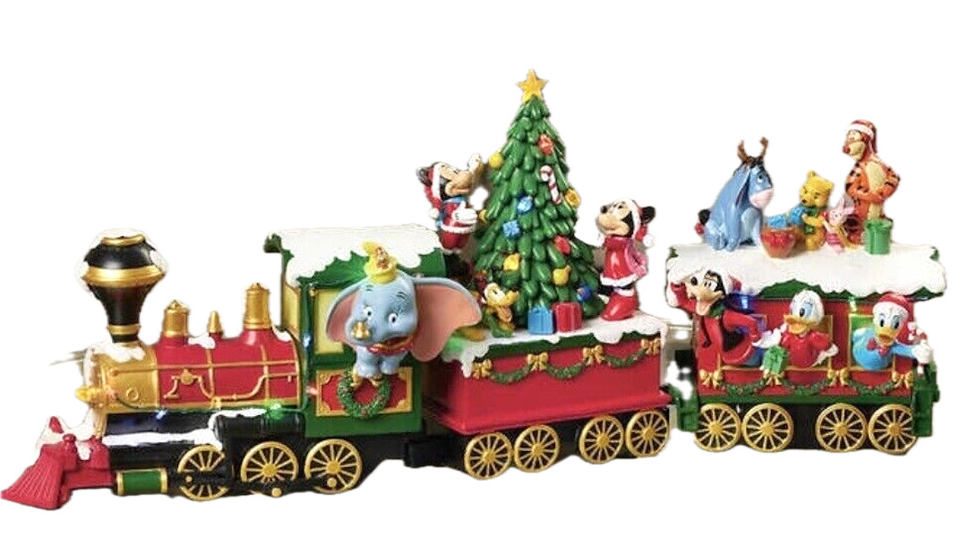 Disney Mickey Characters Holiday Train with Lights & Music Centerpiece NEW