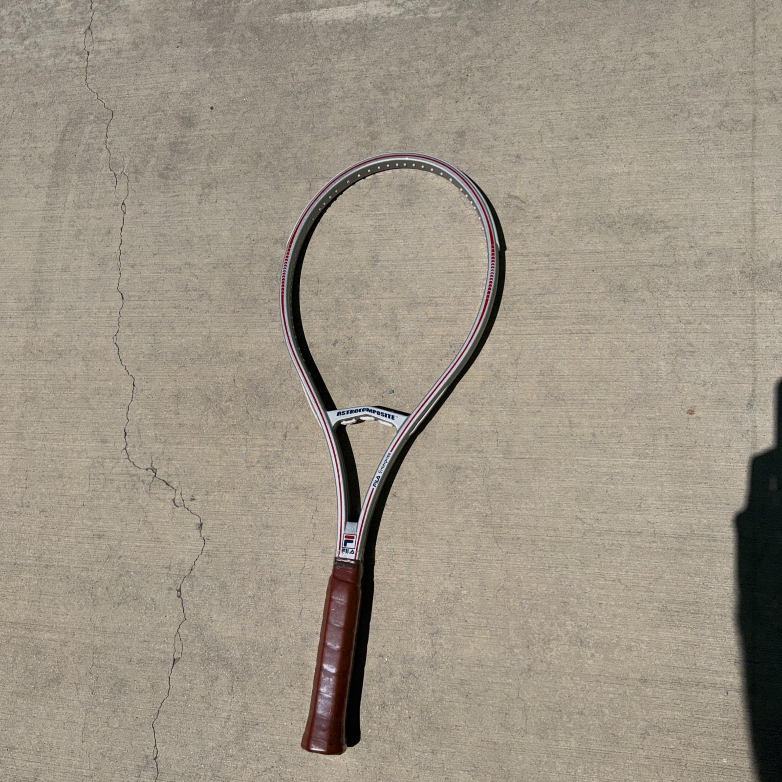 Vintage Rare Fila Discovery Astroceramic Tennis Racquet 4 3/8 Silver USA