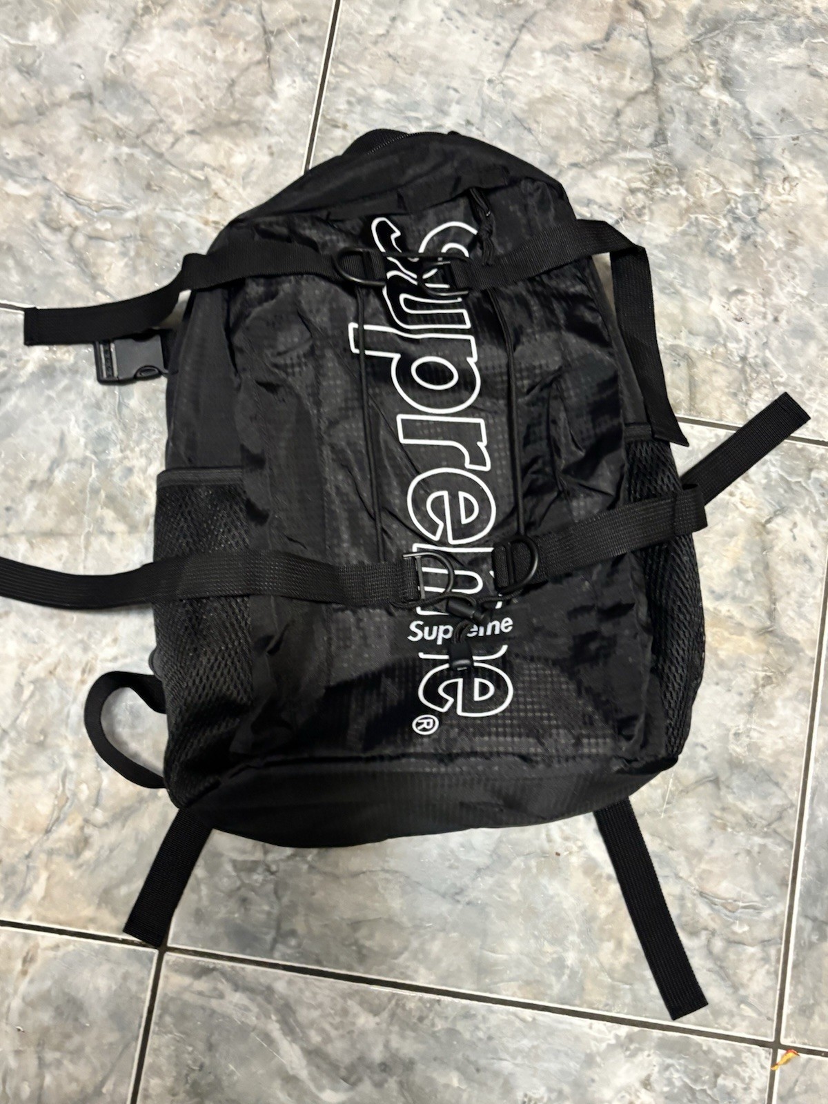 Supreme Black Cordura Nylon Backpack FW18 Streetwear Bag