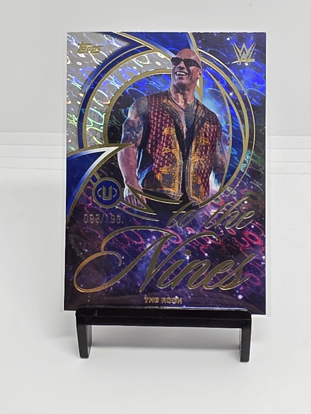2026 Topps WWE Universe The Rock Blue Pulse To The Nines /199