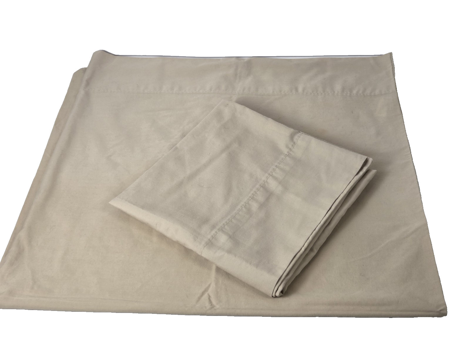 Vintage Martex King Pillowcases Cotton Blend Beige Set of 2