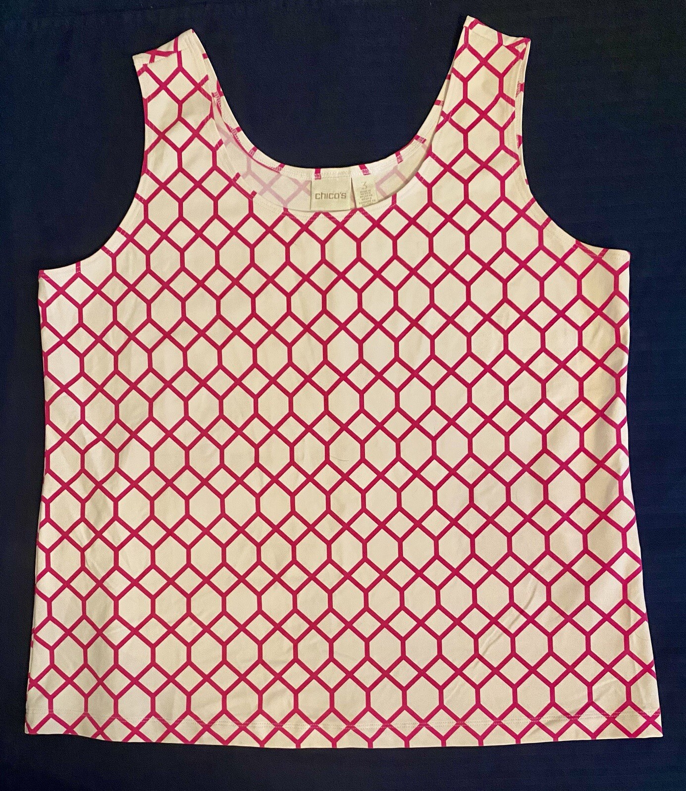 Chico’s Stretch Tank Top US XL Womens Size 3 Travelers Casual Sleeveless Shirt Chico’s Stretch Tank Top US XL Womens Size 3 Travelers Casual Sleeveless Shirt