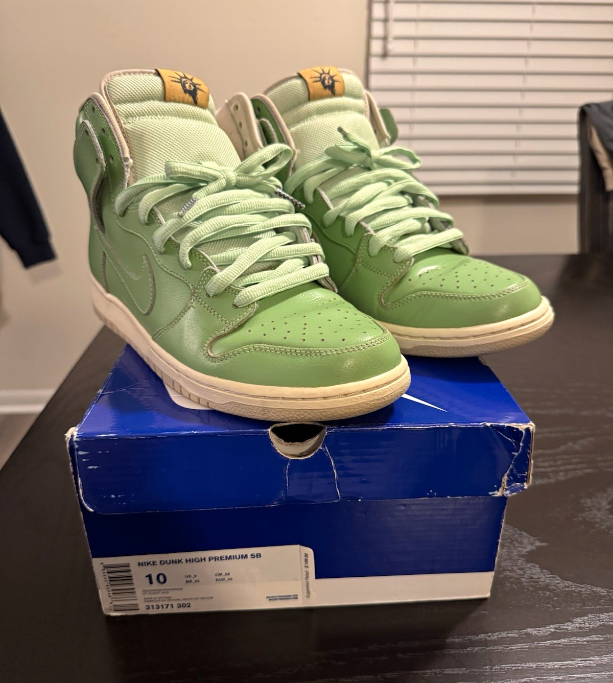 Nike SB Dunk High Statue of Liberty Premium Green Men\'s US 10 Great Condition