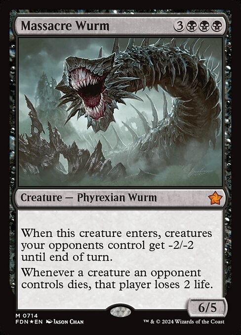 Massacre Wurm 714 M Foil FDN MTG NM