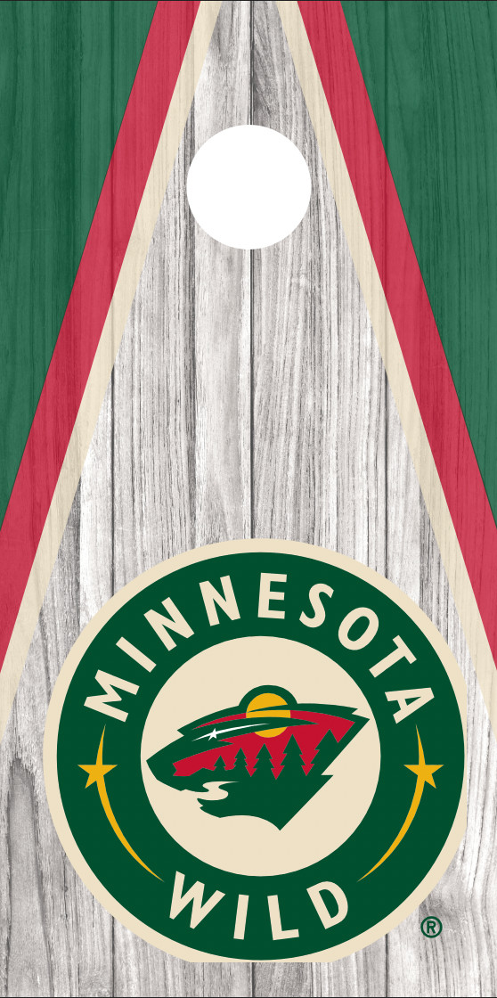 Minnesota Wild (2PCS) Cornhole Board Wraps Decals Vinyl Sticker