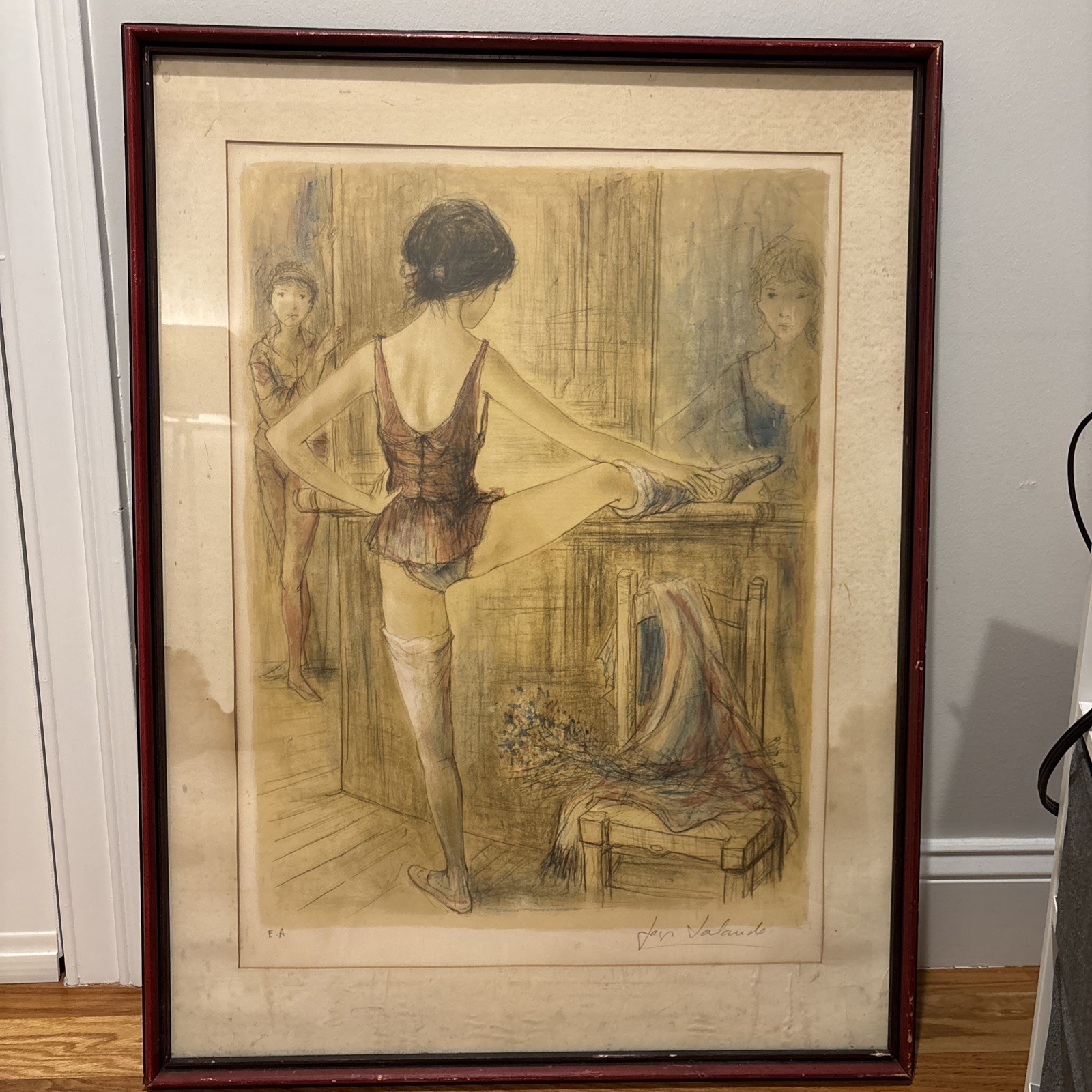 Jacques Lalande Original Signed Lithograph EA Artist Proof Ballet Scene Jacques Lalande Original Signed Lithograph EA Artist Proof Ballet Scene
