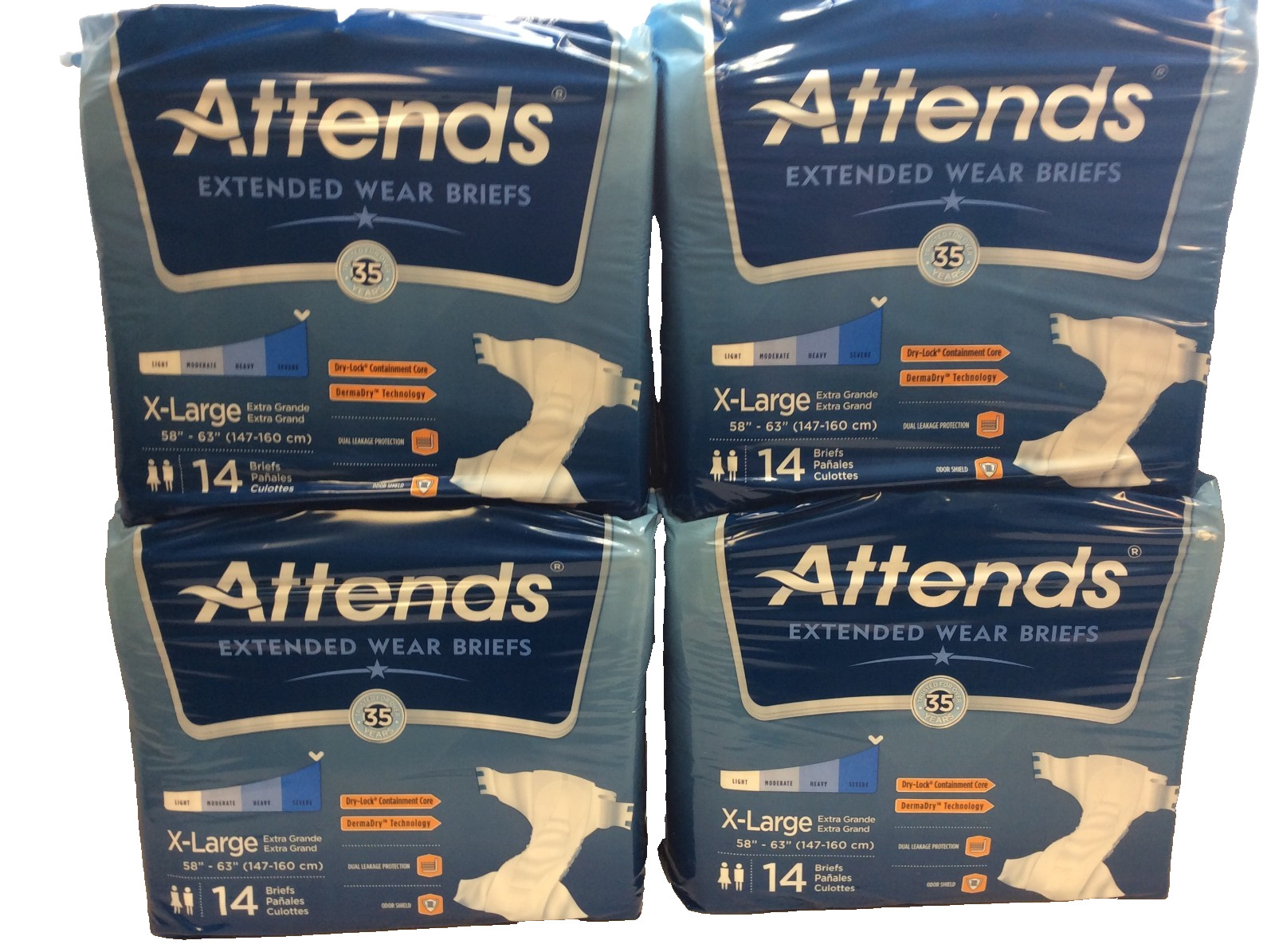 Attends Disposable Briefs X-Large 58\