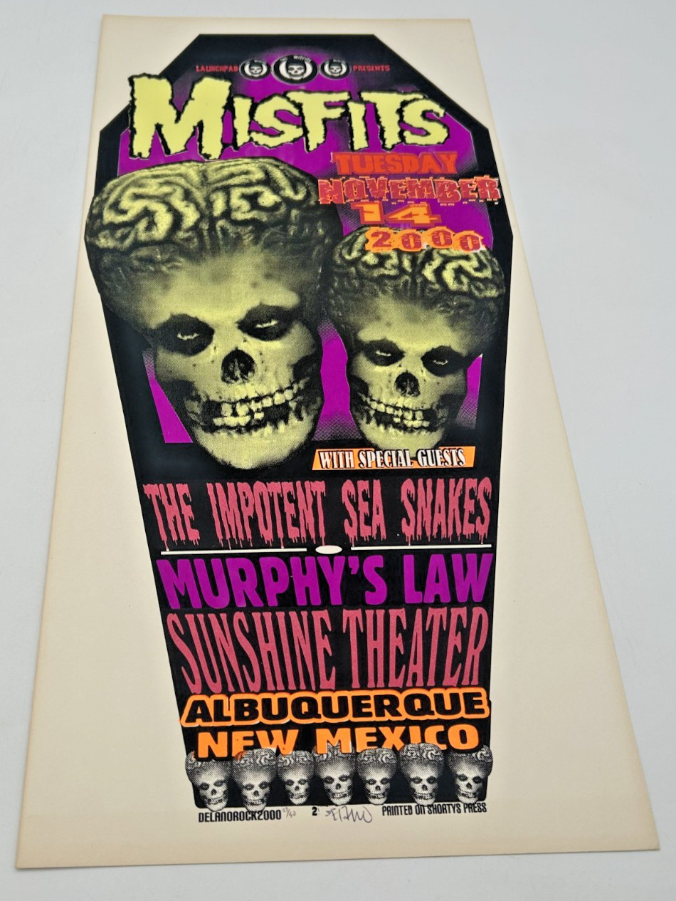 MISFITS | IMPOTENT SEA SNAKES | SIGNED AND NUMBERED | POSTER MISFITS | IMPOTENT SEA SNAKES | SIGNED AND NUMBERED | POSTER