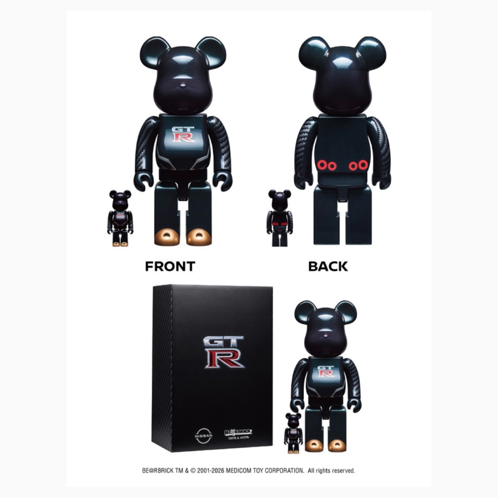 BE@RBRICK Nissan GT-R R35 Forever 100% 400% Medicom Toy Japan Limited New