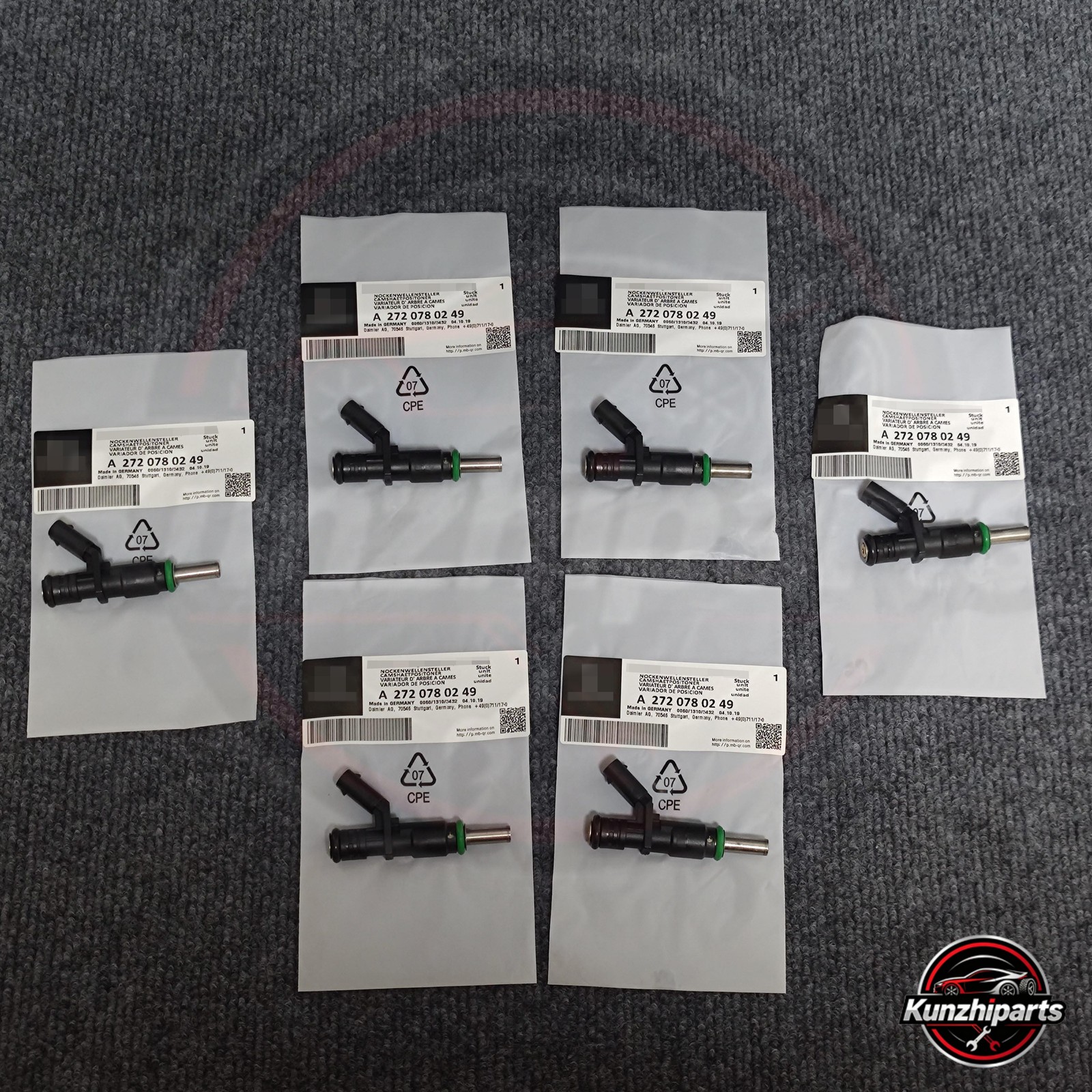 6PCS Genuine Fuel Injector OEM A2720780249 For Mercedes-Benz E350 R350 S400 3.5L