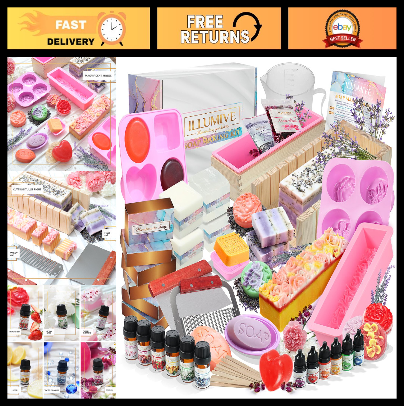 Deluxe DIY Soap Making Kit - Complete Supplies for Homemade Soap Crafting