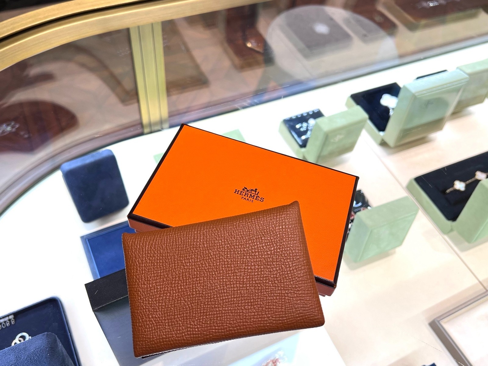 Hermes Pre-Owned Authentic Card Holder 10.5x7 Free Tracked Shipping