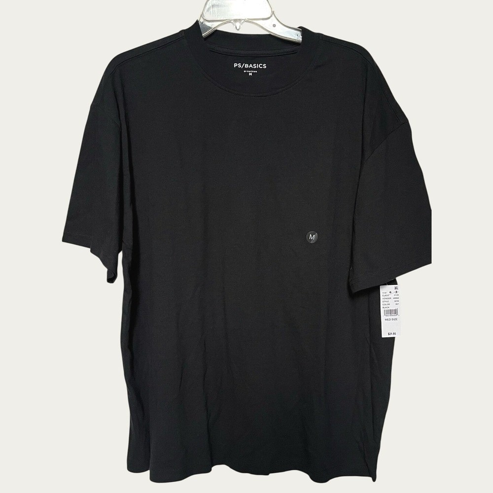 PacSun PS Basics Oversized T Shirt Mens Medium Black NWT Relaxed Crewneck Tee