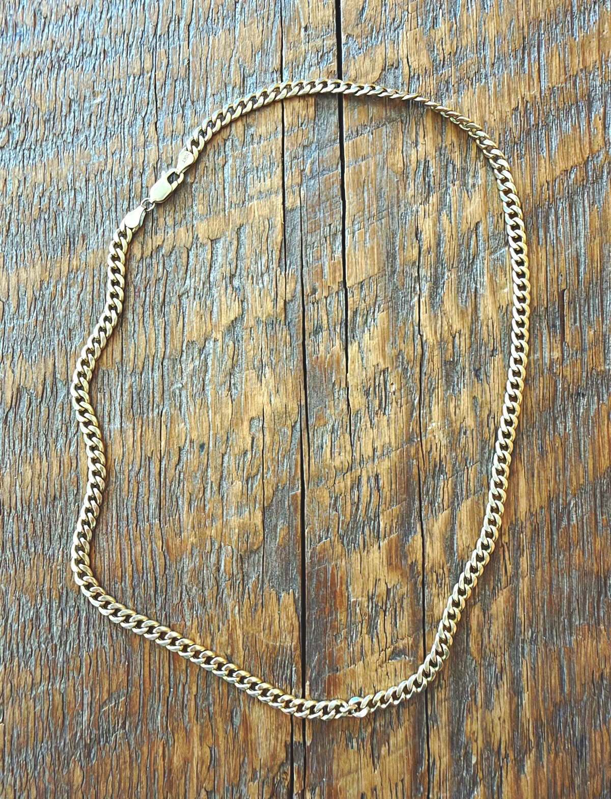10K Yellow SOLID Gold 5mm Miami Cuban Link Chain Necklace, Lobster Clasp, Signed