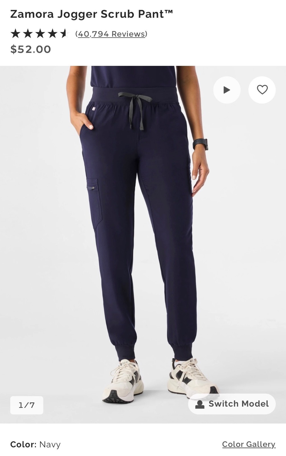 FIGS Zamora Jogger Scrub Pants medium regular
