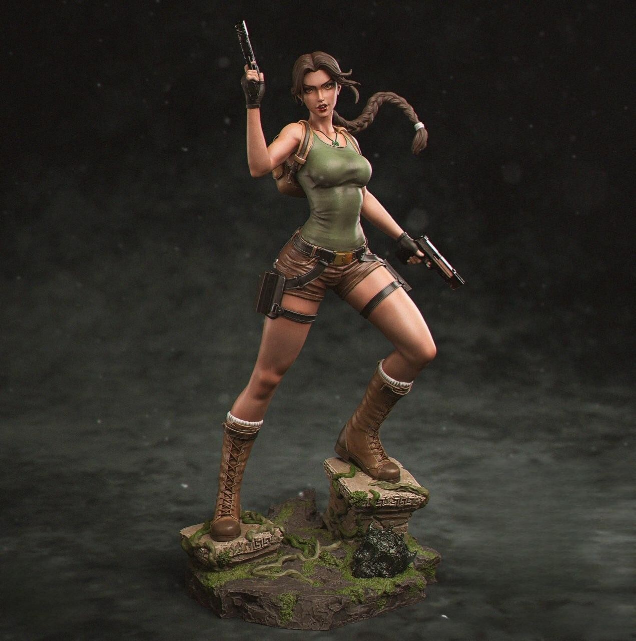 Lara Croft 1/12 Scale Hand-Painted Resin Figure - 12K Quality- Collector's Dream Lara Croft 1/12 Scale Hand-Painted Resin Figure - 12K Quality- Collector's Dream