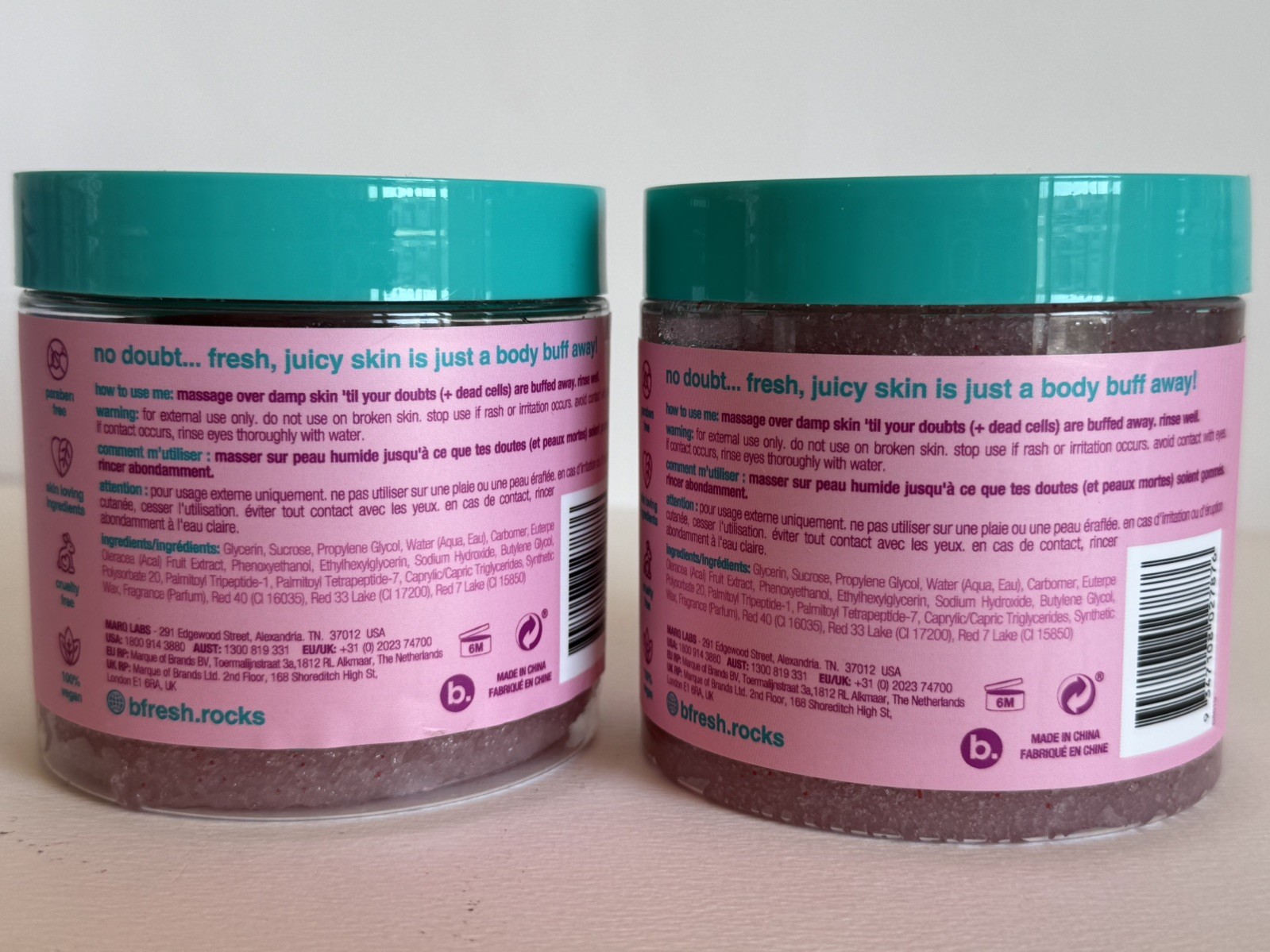 2x b.fresh when in doubt,buff it out fruity fizz body scrub Acai Berry+Pep 16Oz 2x b.fresh when in doubt,buff it out fruity fizz body scrub Acai Berry+Pep 16Oz