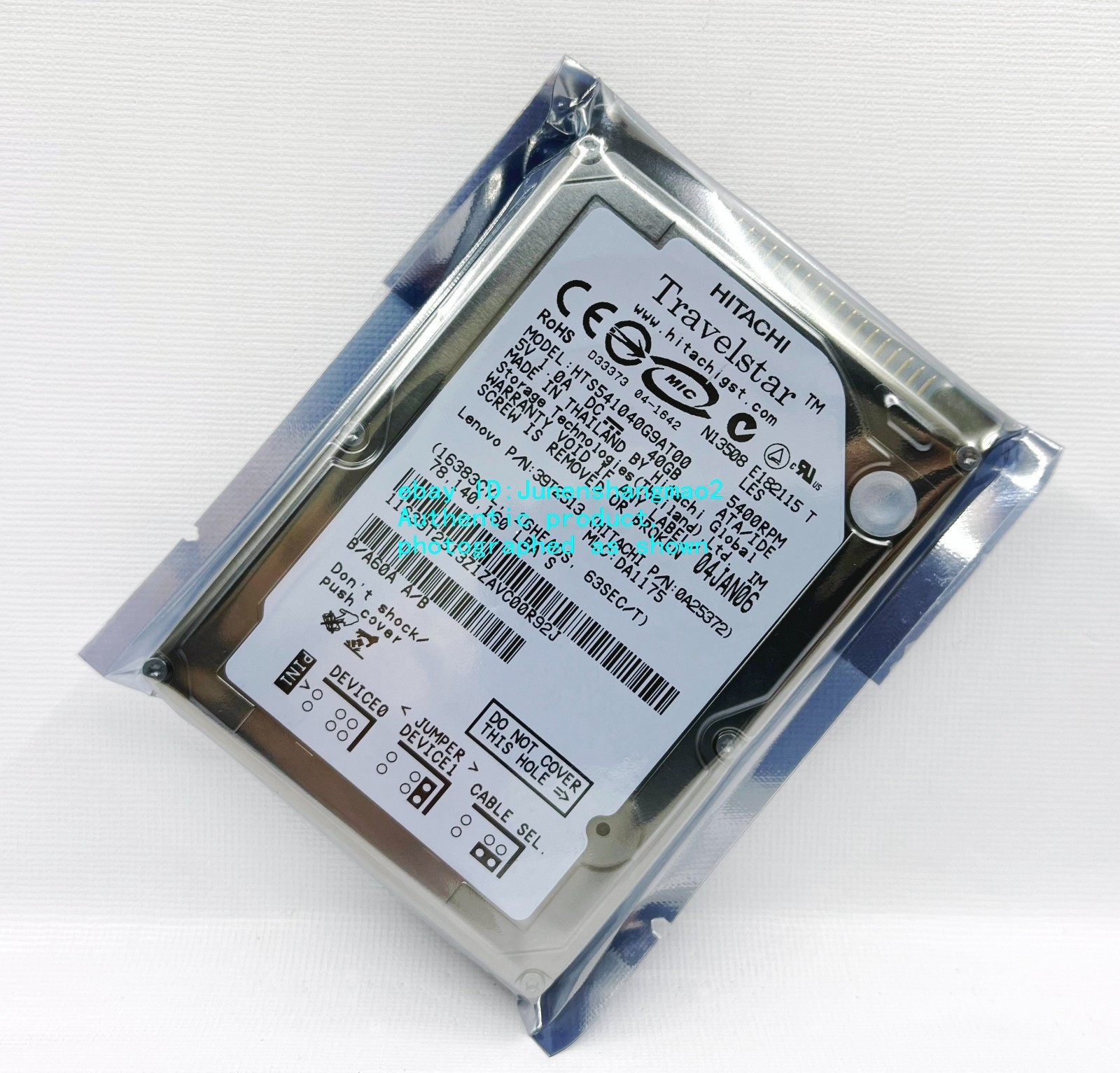 Hitachi 40GB 5400RPM HTS541040G9AT00 IDE 2.5\