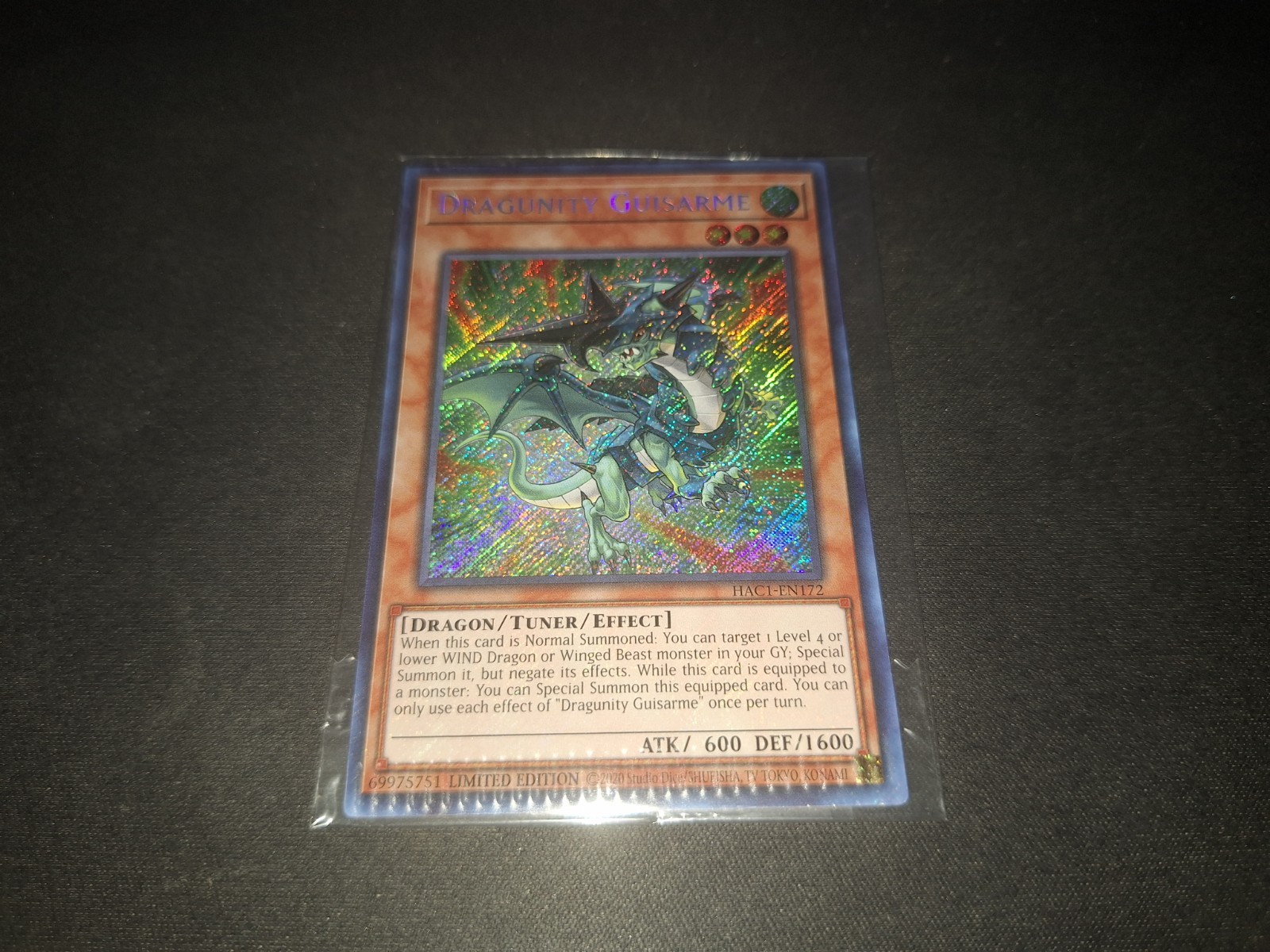 *Crimped* 1X NM Dragunity Guisarme -  HAC1-EN172 - Crimped Bottom