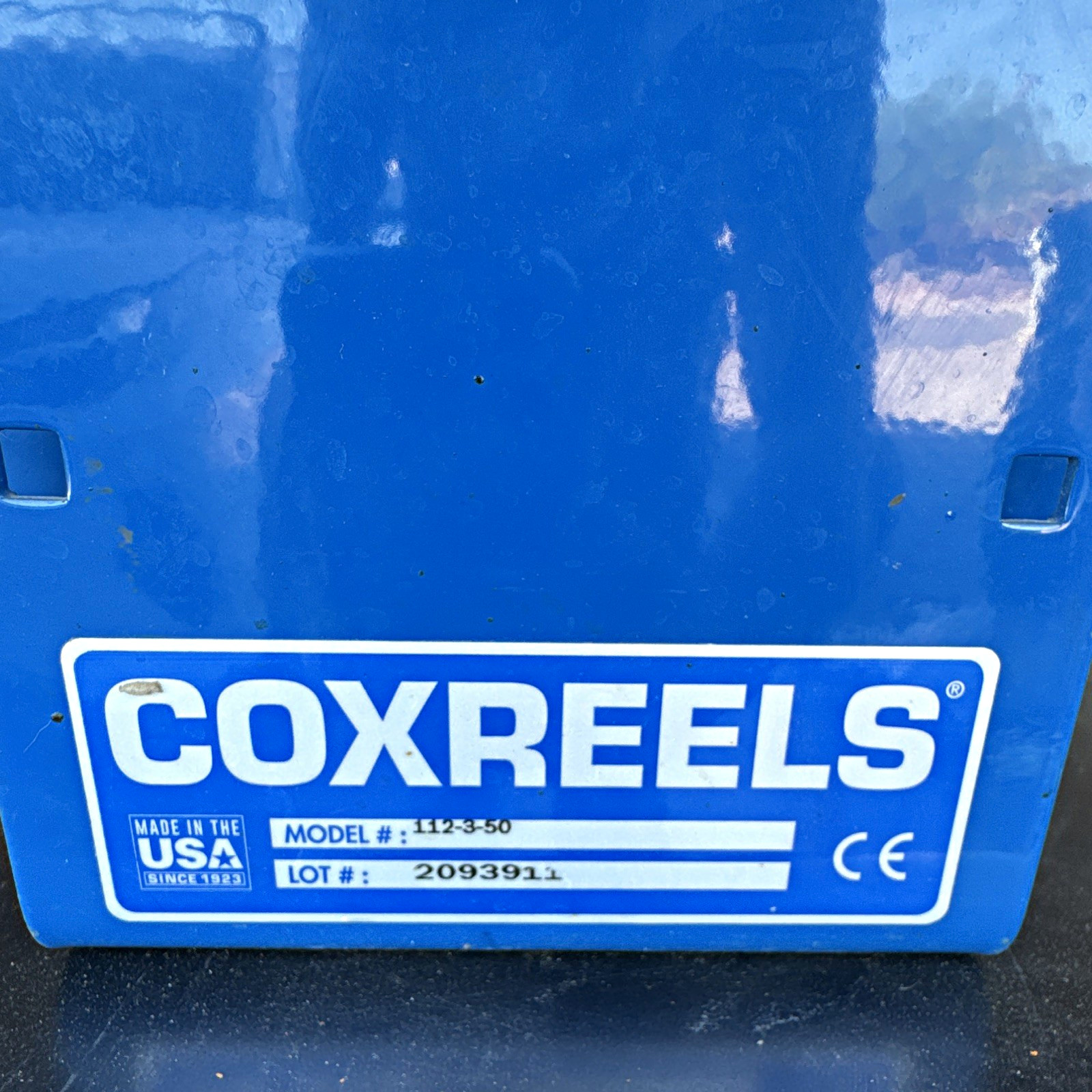 Coxreels 112-3-50 Air Hose Reel 50 ft Blue Metal 12V Female Thread Coxreels 112-3-50 Air Hose Reel 50 ft Blue Metal 12V Female Thread