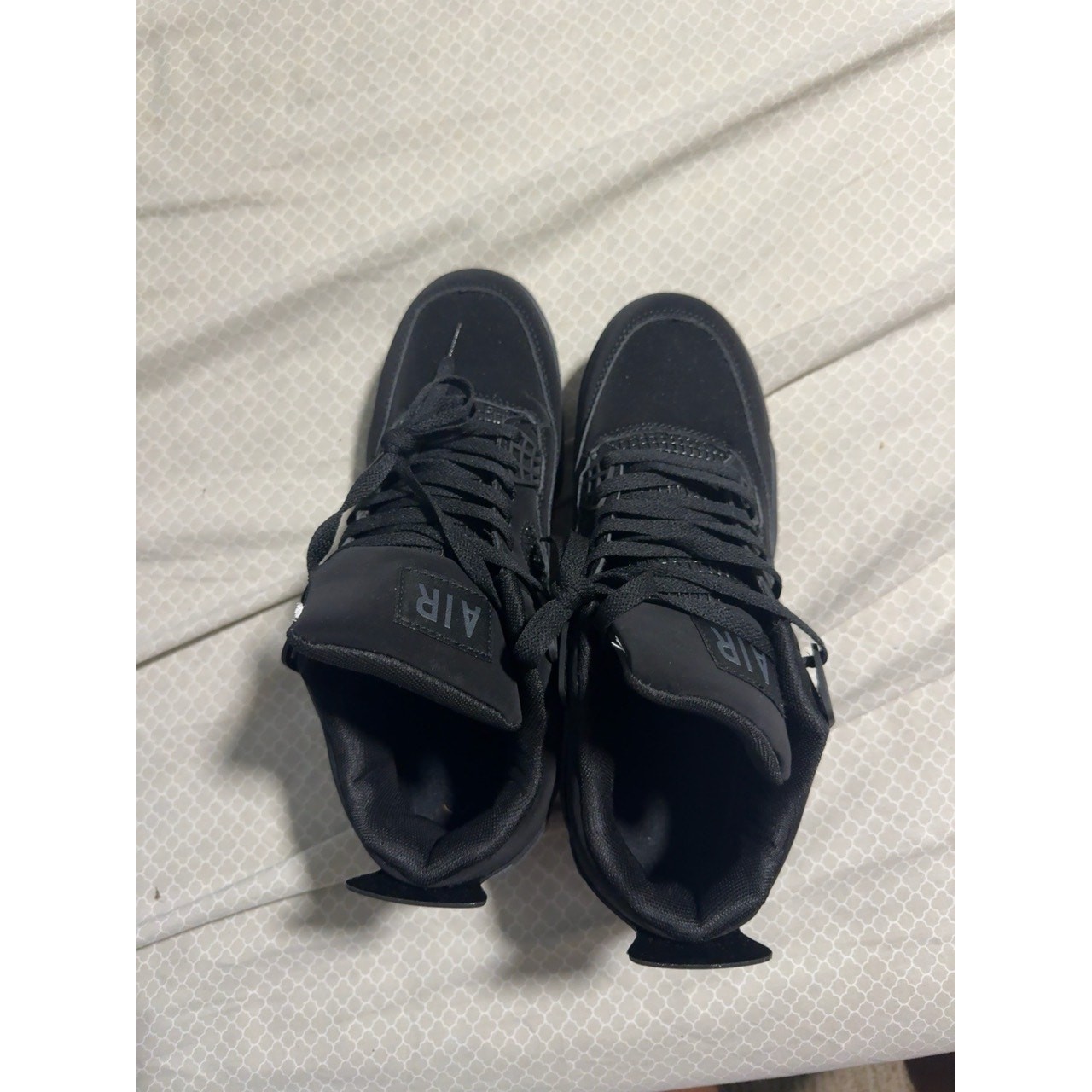 Black High Top Lace Up Sneakers AIR Lettering Size 11 Black High Top Lace Up Sneakers AIR Lettering Size 11